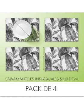 Salvamantel vinílico Tropical Gris