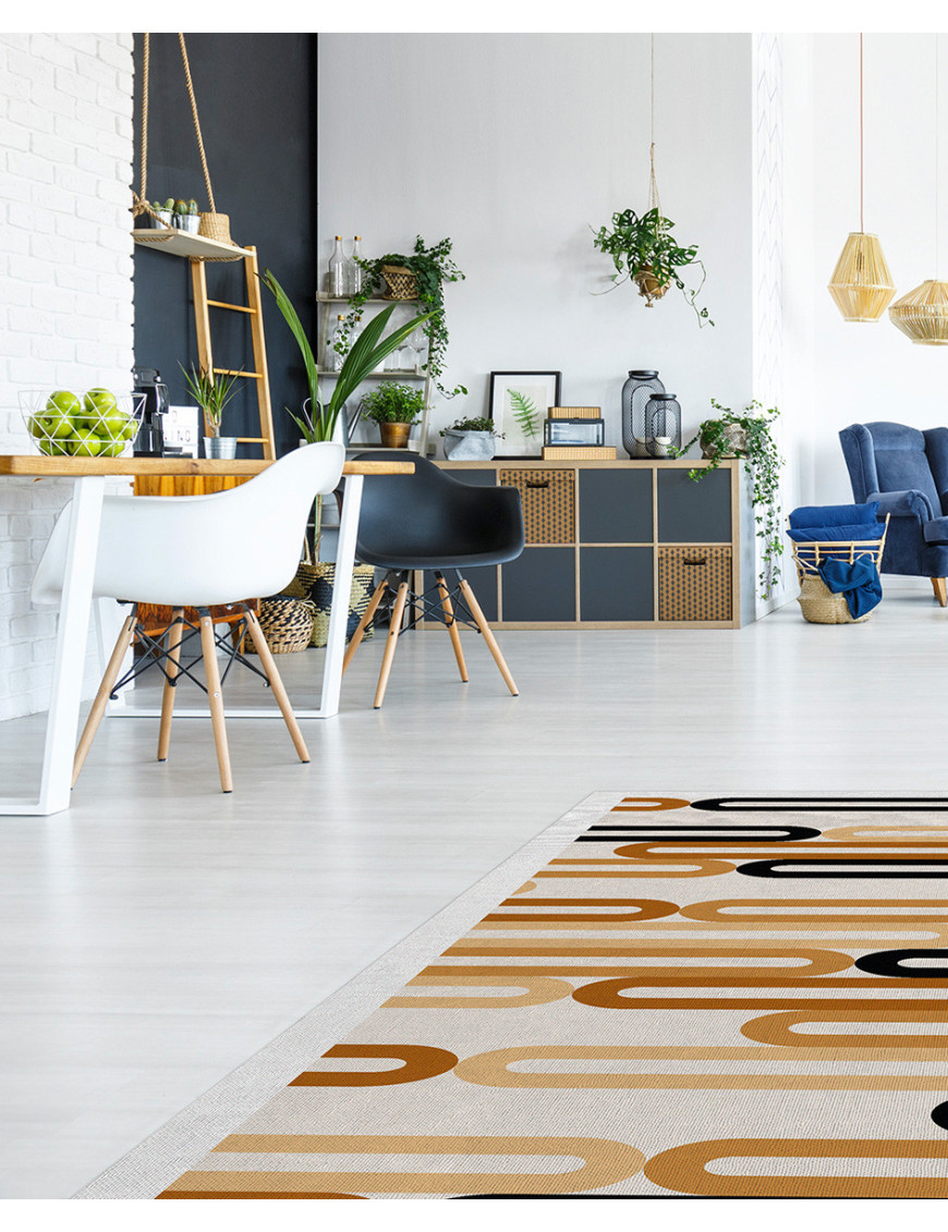 Alfombra vinílica Ceros Marrón