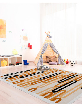 Alfombra vinílica Ceros Marrón