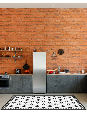 Alfombra de vinilo Roseta Negra