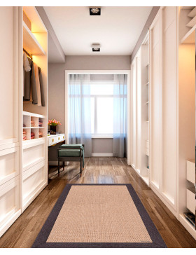 Alfombra de vinilo Lisa Yute con borde