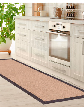 Alfombra de vinilo Lisa Yute con borde