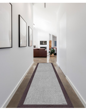 Alfombra vinílica Lisa Yute Borde Gris