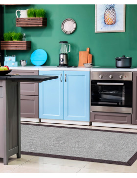 Alfombra vinílica Lisa Yute Borde Gris