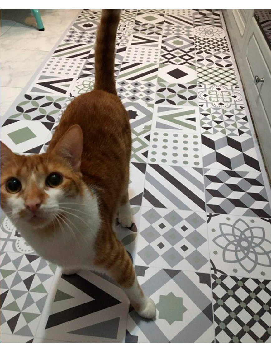 Alfombra vinílica Hidráulica Verde