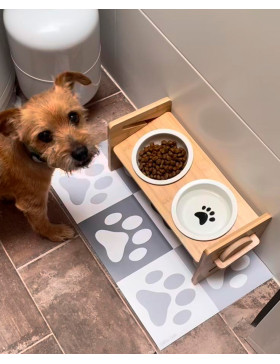 Alfombra vinílica Mascota Gris