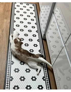 Alfombra de vinilo Roseta Negra