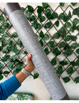 Alfombra vinílica Lisa Yute Borde Gris