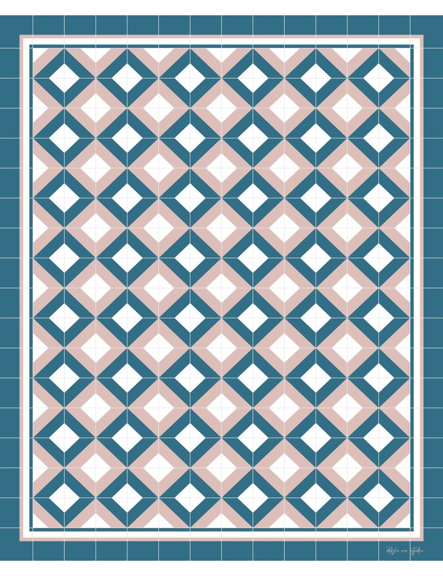 Alfombra vinílica África Azul