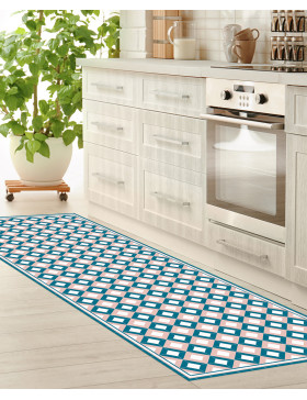 Alfombra vinílica África Azul