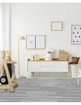 Alfombra vinílica Parquet Gris