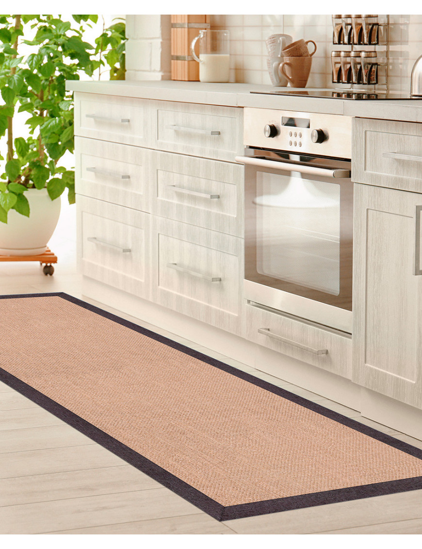 Alfombra Lisa efecto Yute Ribete