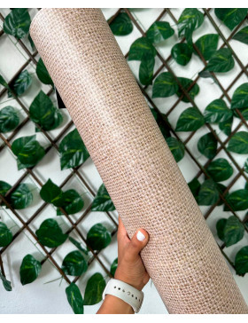 Alfombra Lisa efecto Yute Marrón