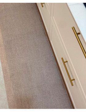 Alfombra Lisa efecto Yute Marrón