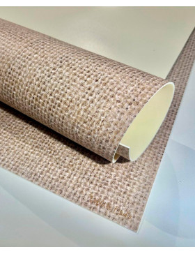 Alfombra Lisa efecto Yute Marrón