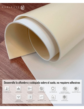 Alfombra de vinilo A07 Negra 2x2 mts