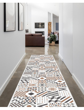 Alfombra vinílica Hidráulica Marrón 2x2 mts