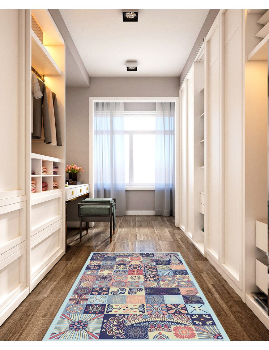 Alfombra vinílica Jazmín Celeste