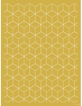 Alfombra vinílica Geométrica Amarilla