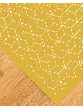 Alfombra vinílica Geométrica Amarilla