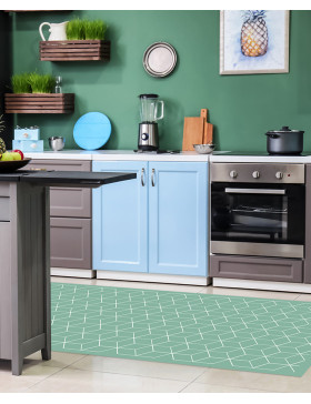 Alfombra vinílica Geométrica Verde