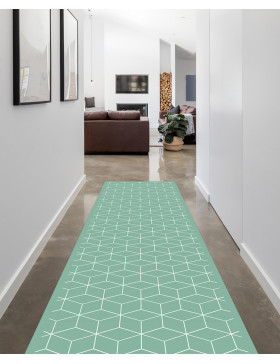 Alfombra vinílica Geométrica Verde