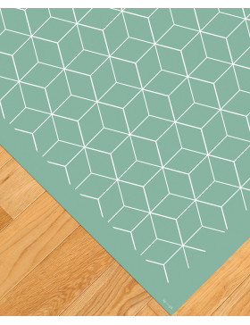 Alfombra vinílica Geométrica Verde