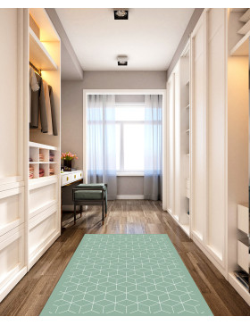 Alfombra vinílica Geométrica Verde