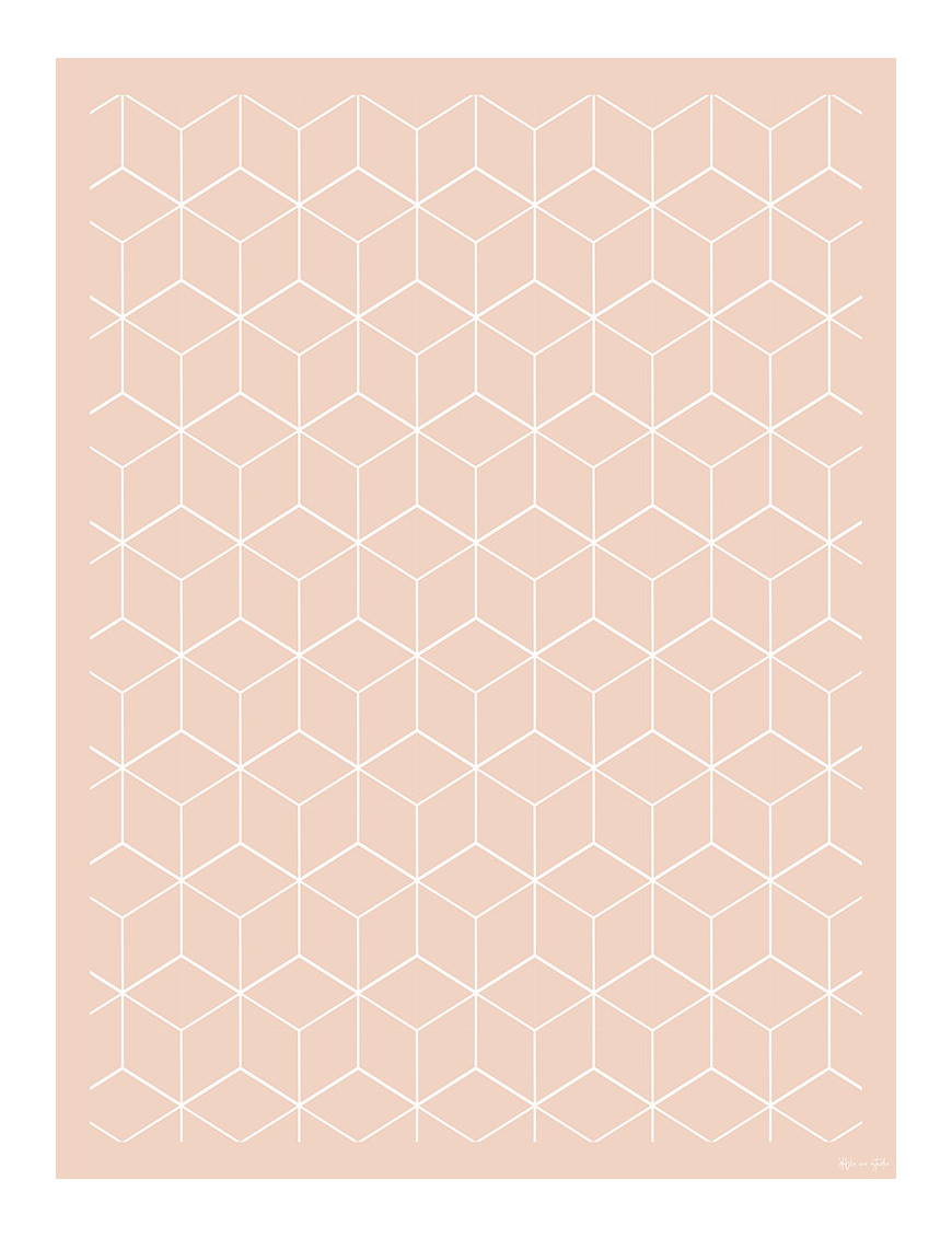 Alfombra vinílica Geométrica Rosa