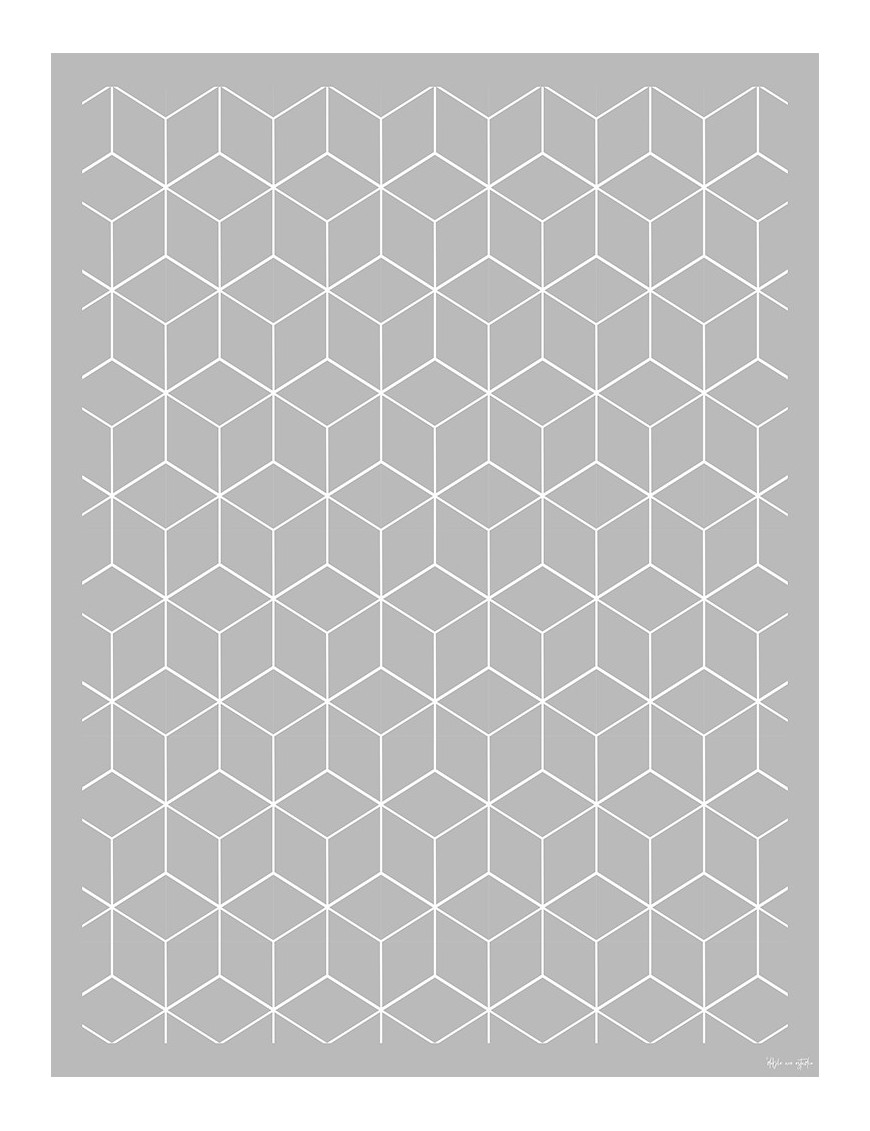 Alfombra vinílica Geométrica Gris