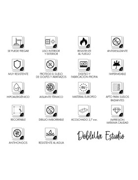 Alfombra vinílica Hidráulica Negra