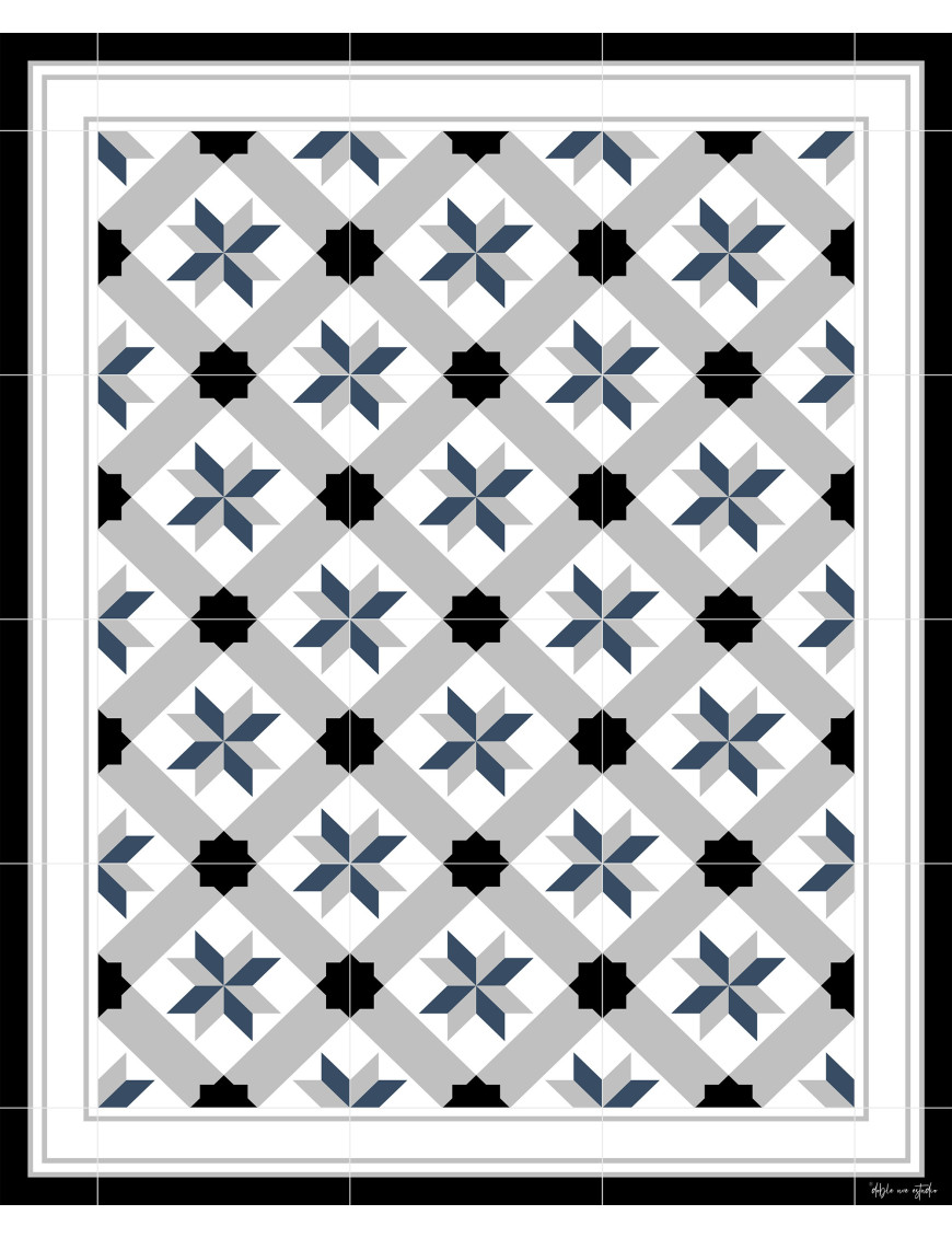 Alfombra vinílica Alhambra Negra