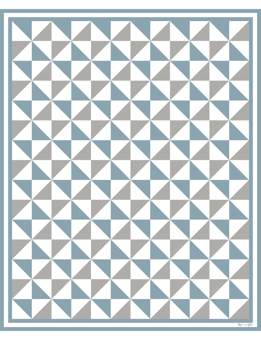 Alfombra vinílica Vintage Azul