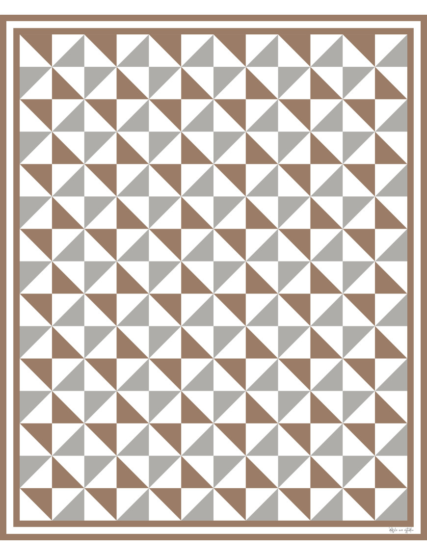 Alfombra vinílica Vintage Marrón