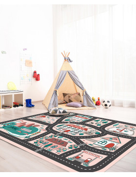 Alfombra vinílica Infantil School Rosa