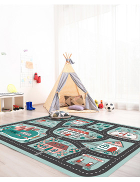 Alfombra vinílica Infantil School Verde