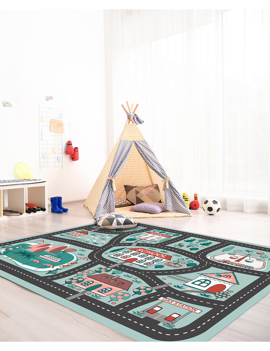 Alfombra vinílica Infantil School Verde