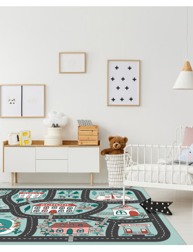 Alfombra vinílica Infantil School Verde