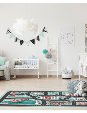 Alfombra vinílica Infantil School Verde