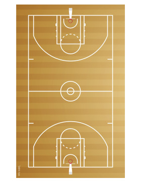 Alfombra de vinilo Infantil Baloncesto