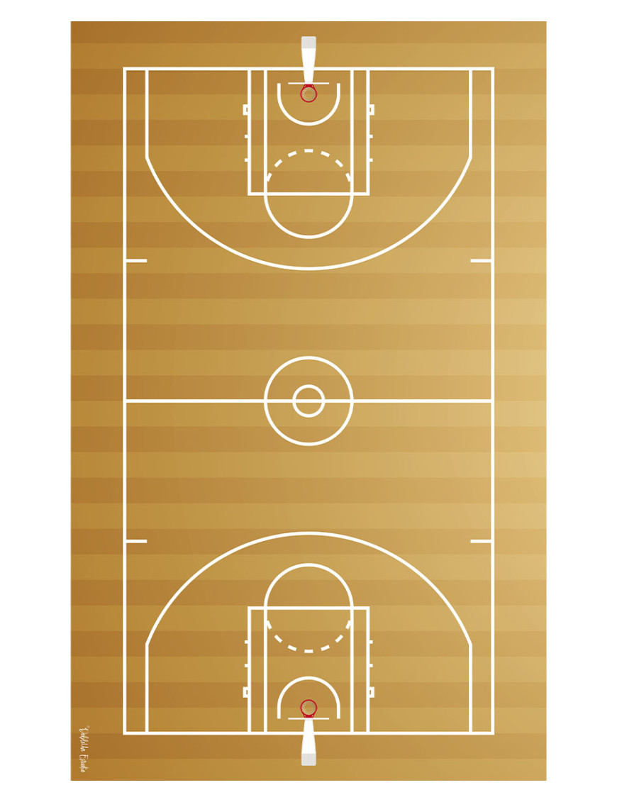 Alfombra de vinilo Infantil Baloncesto